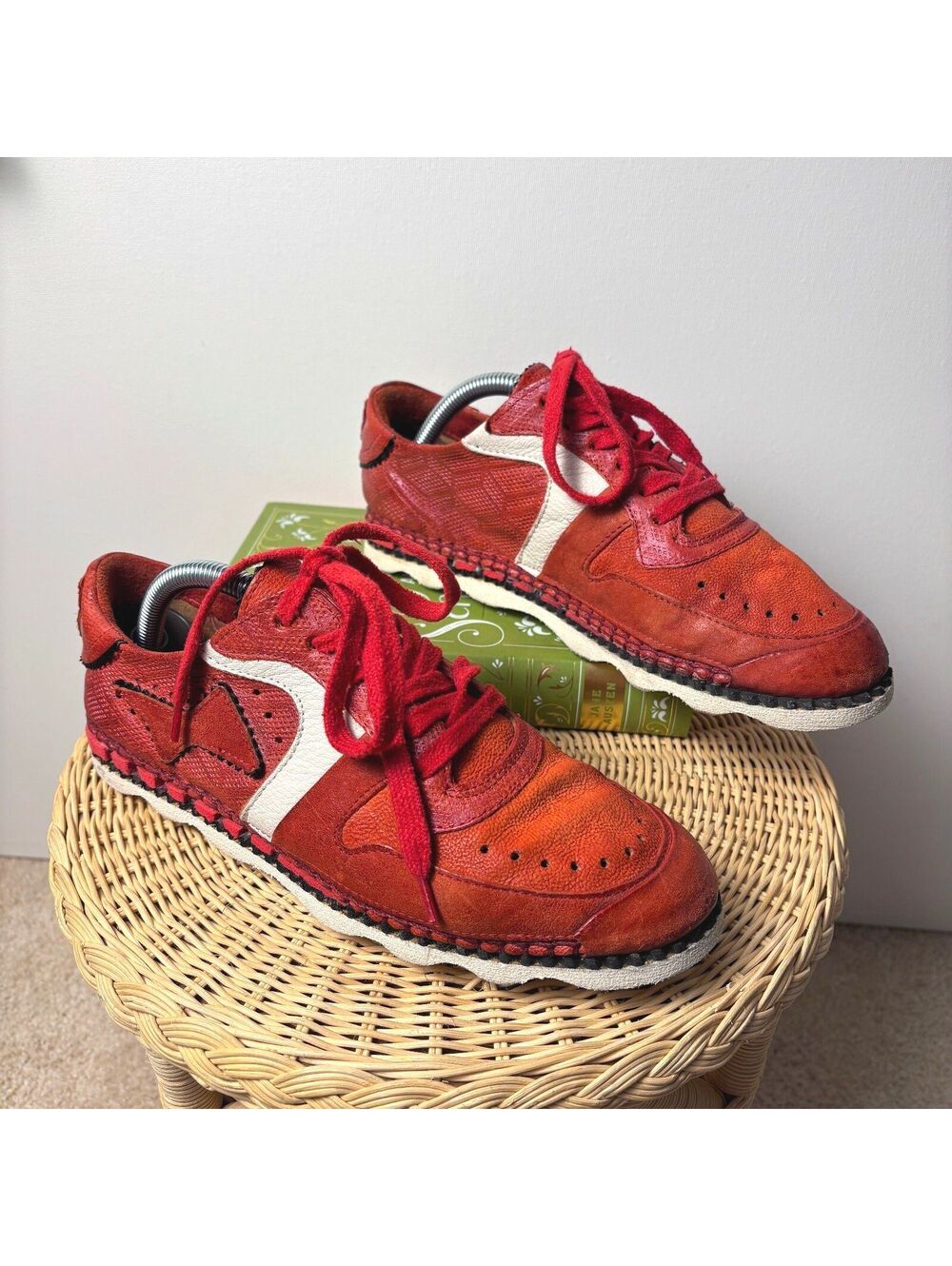 A.S.98 Red Leather Sneakers 37